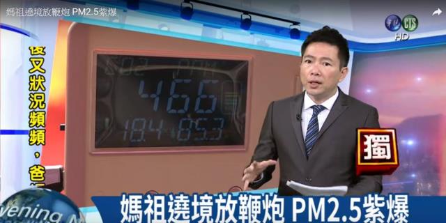 銘祥科技,IAQ Master使用實例_媽祖遶境，PM2.5紫爆(華視新聞報導)