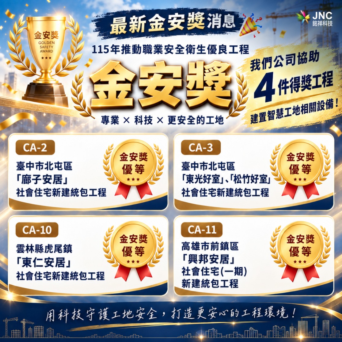
  【金安獎】智慧工地成果再獲肯定！
